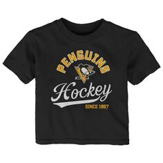 Черная футболка Infant Pittsburgh Penguins Take the Lead Outerstuff
