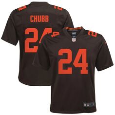 Молодежная футболка Nike Nick Chubb Brown Cleveland Browns Alternate Game Nike