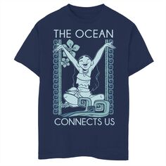 Футболка с рисунком Ocean Connect Us для мальчиков 8–20 лет Disney&apos;s Moana Disney