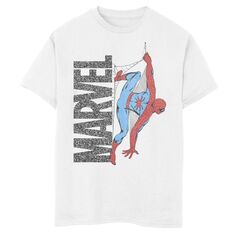 Футболка с рваным веб-логотипом и графическим рисунком Marvel Spider-Man для мальчиков 8–20 лет Marvel