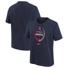 Темно-синяя молодежная футбольная футболка Nike New England Patriots Icon Nike