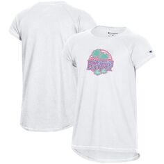 Белая футболка с регланами для девушек и молодежи, чемпион штата Флорида, пляжный клуб семинолов штата Флорида Champion