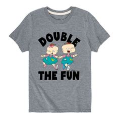 Футболка Rugrats Double The Fun для мальчиков 8–20 лет с рисунком Nickelodeon