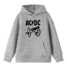 Пуловер с капюшоном и монохромным логотипом ACDC для мальчиков 8–20 лет Licensed Character