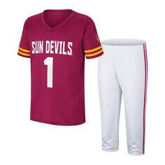 Комплект футбольного джерси и брюк Youth Colosseum темно-бордового/белого цвета штата Аризона Sun Devils Colosseum