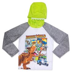 Пижамный комплект с капюшоном и верхом и низом Lego Jurassic World для мальчиков 4–12 лет Licensed Character