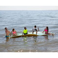 Lagoon Lounge Семейный плавающий коврик для отдыха в озере или бассейне размером 5 x 12 футов, бирюзовый Flote Pad