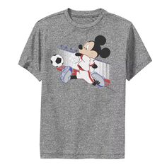Футболка с рисунком «Микки Маус и друзья» Disney для мальчиков 8–20 лет, Франция, футбольное представление Disney