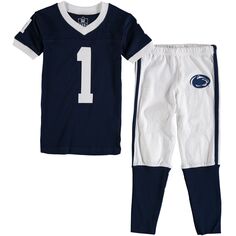 Футбольный пижамный комплект Wes &amp; Willy Navy Penn State Nittany Lions для дошкольников Unbranded