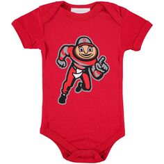Боди с большим логотипом Infant Scarlet Ohio State Buckeyes Unbranded