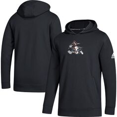 Молодежный пуловер с капюшоном adidas Black Miami Hurricanes Helmet Runner Pullover adidas