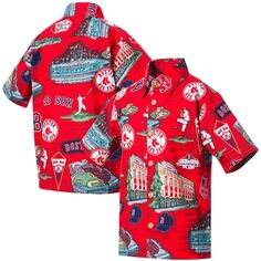 Молодежная рубашка на пуговицах Reyn Spooner Red Boston Red Sox Scenic Unbranded