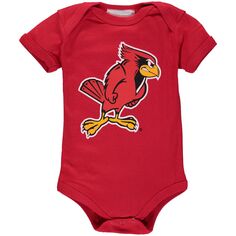Красный боди с большим логотипом Infant Illinois State Redbirds Unbranded