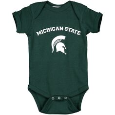 Зеленое боди Infant Michigan State Spartans Arch &amp; Logo Unbranded