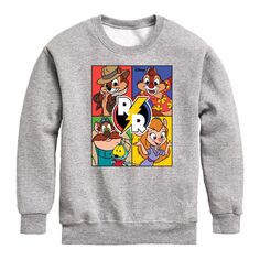 Флисовый свитшот Chip N Dale Rescue Rangers для мальчиков 8–20 лет Disney Licensed Character, серый