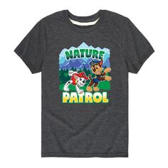 Футболка с рисунком Nature Patrol для мальчиков 8–20 лет Paw Patrol PAW Patrol, серый