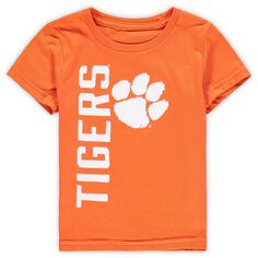 Оранжевая футболка Clemson Tigers Big &amp; Bold для малышей Outerstuff
