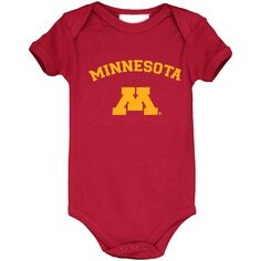 Боди Infant Maroon Minnesota Golden Gophers с аркой и логотипом Unbranded