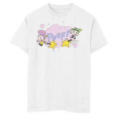 Футболка с рисунком «Космо и Ванда Пуф» для мальчиков 8–20 лет Nickelodeon The Fairly OddParents Nickelodeon, белый