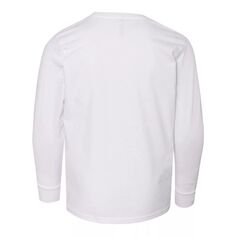 Молодежная футболка из тонкого джерси с длинными рукавами LAT, белый