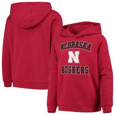 Толстовка с капюшоном Youth Scarlet Nebraska Huskers Outerstuff