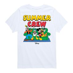Летняя футболка с рисунком экипажа для мальчиков 8–20 лет Disney&apos;s «Микки Маус и друзья» Disney, белый