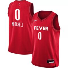 Молодежная майка Nike Kelsey Mitchell Red Indiana Fever Victory Player — Rebel Edition Nike