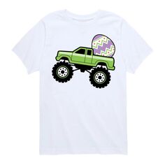 Футболка с рисунком «Пасхальное яйцо» для мальчиков 8–20 лет Monster Truck Licensed Character, белый