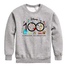 Флисовая толстовка Pixar Group Disney 100 для мальчиков 8–20 лет Licensed Character, серый