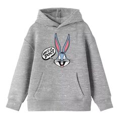 Пуловер с капюшоном Looney Tunes Bugs Bunny для мальчиков 8–20 лет Licensed Character