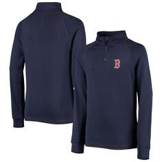Темно-синяя куртка Youth Stitches Boston Red Sox с молнией четверть реглан Stitches