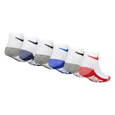 Носки Nike Swoosh с манжетами до щиколотки для малышей/малышей, 6 пар носков Nike