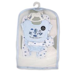 Подарочный набор Layette из 5 предметов для мальчиков Baby Boys Fly High в сетчатой ​​сумке Rock A Bye Baby Boutique
