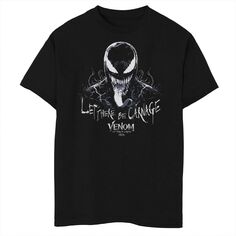 Прозрачная футболка с рисунком Marvel Venom: Let There Be Carnage Venom для мальчиков 8–20 лет Licensed Character