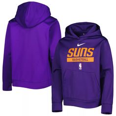 Молодежный пуловер с капюшоном Nike Purple Phoenix Suns Spotlight Practice Performance Nike