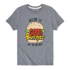 Футболка с рисунком Good Burger Take Order для мальчиков 8–20 лет Nickelodeon, серый