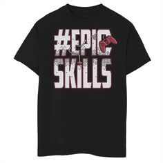 Игровая футболка с рисунком #Epic Skills для мальчиков 8–20 лет Unbranded