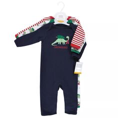 Хлопковый комбинезон для мальчиков Hudson Baby Infant Boy, Christmasaurus Hudson Baby