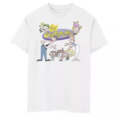 Футболка с логотипом группы The Fairly OddParents для мальчиков 8–20 лет Nickelodeon, белый