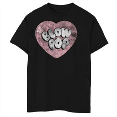 Футболка Blow Pop с рваным логотипом и рисунком сердца из жевательной резинки для мальчиков 8–20 лет Licensed Character