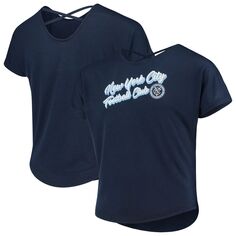 Темно-синяя футболка с надписью Girls Youth Fanatics Team New York City FC Team Fanatics