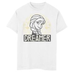 Золотая футболка с рисунком «Arched Dreamer» Disney&apos;s Frozen Boys 8–20 Elsa Disney, белый