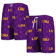 Молодежные шорты для плавания Wes &amp; Willy Purple LSU Tigers Palm Tree Unbranded