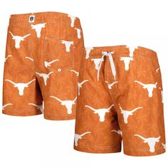 Молодежные шорты для плавания Wes &amp; Willy Texas Orange Texas Longhorns Palm Tree Unbranded