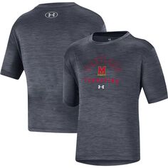 Футболка Youth Under Armour Heather Black Maryland Terrapins Vent Tech Mesh Under Armour