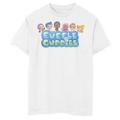 Футболка с логотипом группы Nickelodeon Bubble Guppies для мальчиков 8–20 лет Nickelodeon, белый