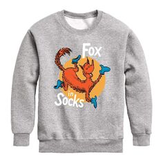 Флисовая толстовка с рисунком Dr. Seuss Fox In The Socks для мальчиков 8–20 лет Licensed Character