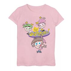 Футболка с логотипом The Fairly OddParents для девочек 7–16 лет «Космо Ванда и Тимми» Nickelodeon