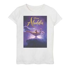 Постер с лампой Джина для девочек 6–16 лет Disney&apos;s Aladdin, верхняя часть Licensed Character, белый