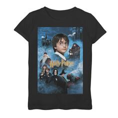 Футболка с плакатом и рисунком «Гарри Поттер и философский камень» для девочек 7–16 лет Harry Potter